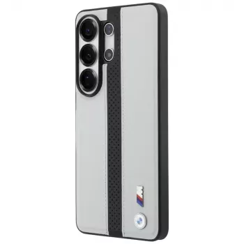 Ovitek BMW Perforated Stripe Logo MagSafe za Samsung Galaxy S26 Ultra, siv