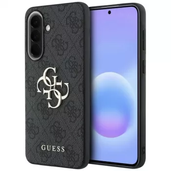 Usnjen ovitek Guess Leather 4G Metal Logo za Samsung Galaxy A37 5G, črn