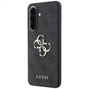 Usnjen ovitek Guess Leather 4G Metal Logo za Samsung Galaxy A57 5G, črn