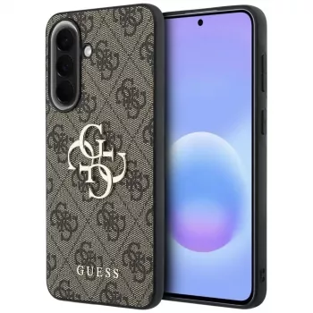 Usnjen ovitek Guess Leather 4G Metal Logo za Samsung Galaxy A37 5G, rjav