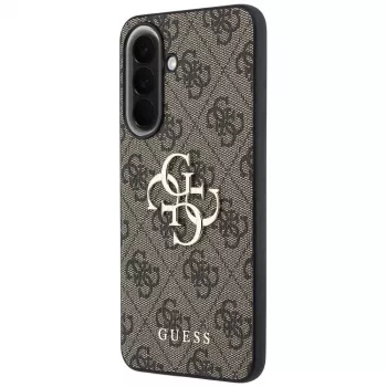 Usnjen ovitek Guess Leather 4G Metal Logo za Samsung Galaxy A37 5G, rjav
