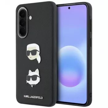 KARL LAGERFELD zaščitni ovitek za Samsung Galaxy A57 5G, črn, s Karl & Choupette Heads, bucikami in logotipom