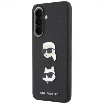 KARL LAGERFELD zaščitni ovitek za Samsung Galaxy A57 5G, črn, s Karl & Choupette Heads, bucikami in logotipom