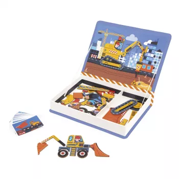 Janod Magnetibook Gradbišče magnetna izobraževalna igra