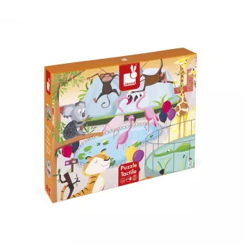 Janod Zoo vlak leseni igralni set 20 delov