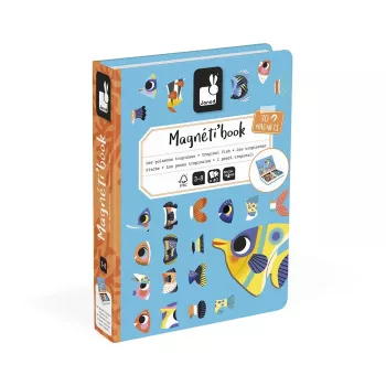 Janod Magnetibook Tropske ribe magnetna knjižna sestavljanka 3+