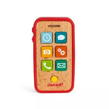 Janod leseni igračni telefon z zvoki J05334