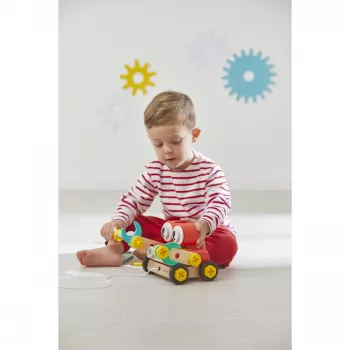 Janod Brico'Kids leseni robot za sestavljanje in vlečenje 2+
