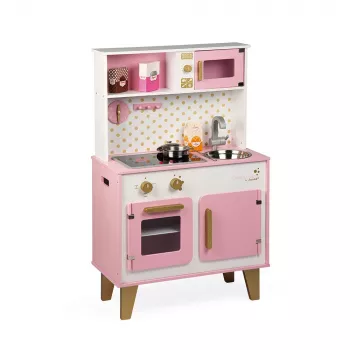 Janod Candy Chic velika lesena kuhinja z zvokom