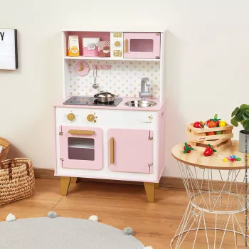 Janod Candy Chic velika lesena kuhinja z zvokom