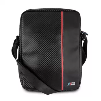 BMW zaščitni ovitek za tablico 8 inch, Carbon Red Stripe, črn