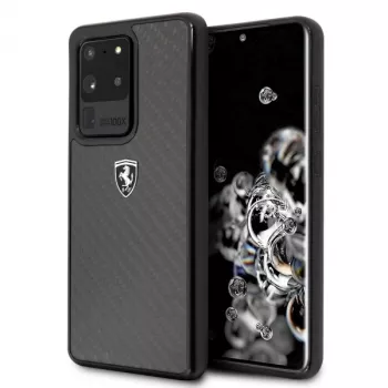 Ferrari ovitek FEHCAHCS69BK za Samsung Galaxy S20 Ultra, črn, Carbon Heritage