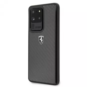 Ferrari ovitek FEHCAHCS69BK za Samsung Galaxy S20 Ultra, črn, Carbon Heritage