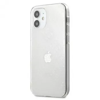 Guess GUHCP12S3D4GTR iPhone 12 mini prosojna trda lupina 4G 3D Pattern Collection