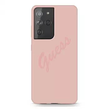 Guess GUHCS21LLSVSPI Script Vintage trda torbica za Samsung Galaxy S21 Ultra (SM-G998) - roza
