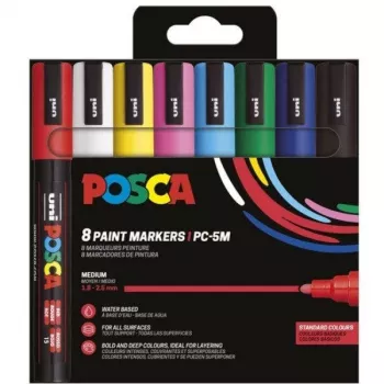 POSCA Uni-Ball marker UNI PC-5M 8-delni set Basic (182558)