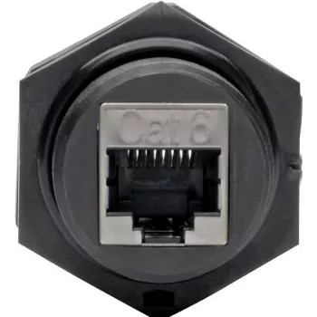 Eaton Tripp Lite N206-BC01-IND RJ45 vgradna spojka Cat5/Cat6 vtičnica-vtičnica oklopljena industrijska IP68 zaščitni pokrovček TAA