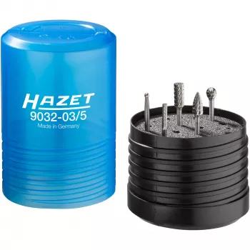 HAZET 9032-03/5 komplet karbidnih frezalnih svedrov 3 mm steblo 5-delni