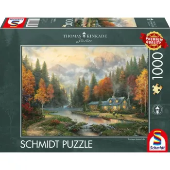 Schmidt Thomas Kinkade Studios Autumn Evening at the Lake sestavljanka 1000 kosov