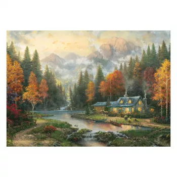 Schmidt Thomas Kinkade Studios Autumn Evening at the Lake sestavljanka 1000 kosov