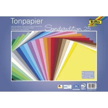 Folia Special Edition barvni papir 25 različnih barv 130 g/m² 25 listov A4
