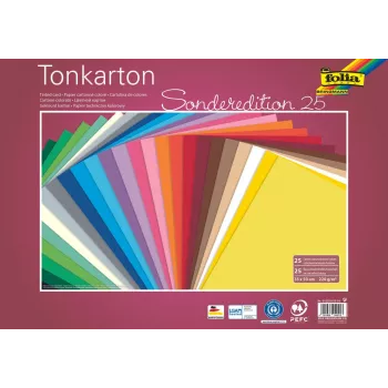 Folia foto karton Special Edition 25 sortiranih barv 220 g/m² 50 listov A4