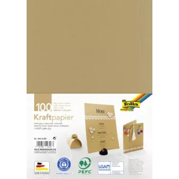 Folia kraft papir rjav 120 g/m² 100 listov A4