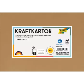 Folia kraft karton Kraft Paper Brown 230 g/m² 50 listov – A5