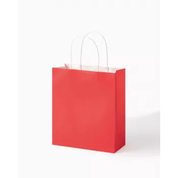 Folia 7 papirnate vrečke CLASSIC M rdeča naravna zelena krem kovinsko zlata 18,0 x 21 cm