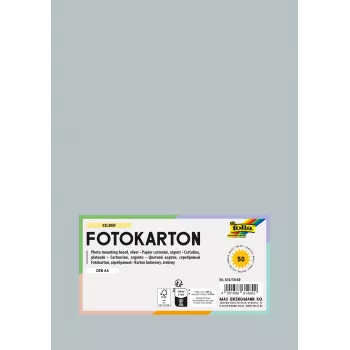Folia 614/50 60 dizajnerski papir - srebrn - A4 (210 x 297 mm) - 300 g/m² - mat - 50 listov