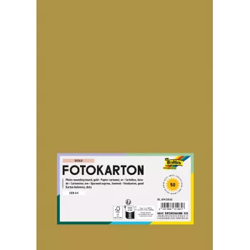 Folia 614/50 65 – zlata – enobarvna – A4 (210 x 297 mm) – 300 g/m² – mat – 50 listov