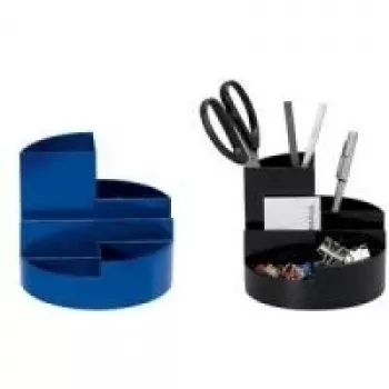 MAUL večpredalčnik organizator za pisalno mizo, valjast, moder, premer 140 mm, višina 125 mm, plastika (polistiren)