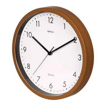 MAUL 9051476 kvarcna stenska ura 30 cm x 5 cm les (temen) bela