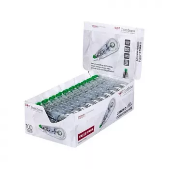 Tombow CT-CA4-20 MONO CA korekcijski valjček - bel trak 10 m x 4,2 mm - zelen/prozoren dozirnik - 20 kosov