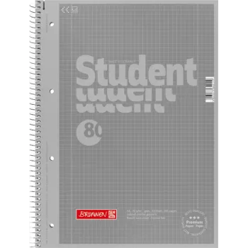 Brunnen College Block A4 karo Lin.28 80 listov 90g Premium srebrn 2 robni črti