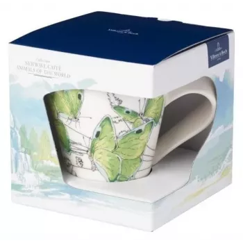 Villeroy & Boch NewWave Caffe Deep Green porcelanasta skodelica 300 ml darilna škatla