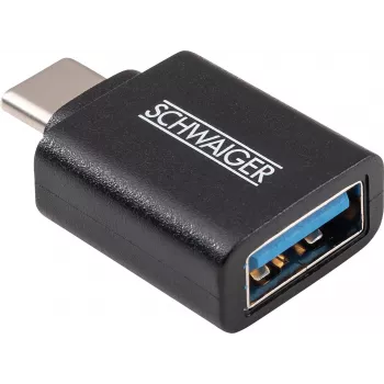 Schwaiger USB adapter USB 3.1 Type-C vtič na USB 3.0 Type-A vtičnico črn (CAU310 533)