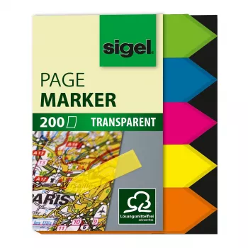 SIGEL HN613 samolepilni indeksni zavihki 45x60mm beli 200 kosov