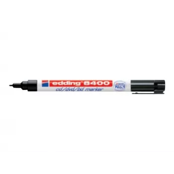 EDDING 8400 trajni marker za CD/DVD/BD – črn – 0,5–1 mm okrogla konica