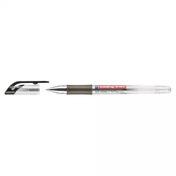 EDDING 2185 gel roller – zaprt gel pero – črn – večbarven – prosojen – zelo fina – guma – 0,7 mm