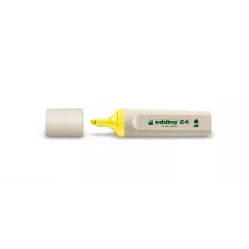 edding 24 EcoLine označevalec besedila, rumen, dleta konica 2–5 mm, paket 10 kosov