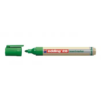 EDDING EcoLine 28 marker za belo tablo črn konica v obliki krogle 1,5–3 mm ponovno polnljiv