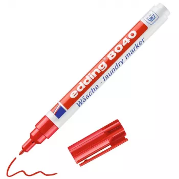 EDDING 8040 marker za perilo 1,0 mm rdeč okrogla konica