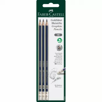 Faber-Castell Goldfaber G-Tip grafitni svinčnik HB, 3 kosi, temno zelen (116896)