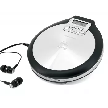 Soundmaster CD9220 prenosni CD predvajalnik s 40s zaščito pred tresljaji, DBBS, črno/srebrn