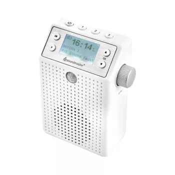 Soundmaster DAB60WE vtičniški radio DAB+, FM, Bluetooth, USB, prostoročno telefoniranje, zaščita pred brizganjem, bel
