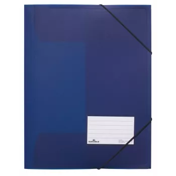 Durable mapa z elastiko DIN A4, temno modra