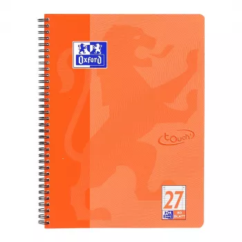 Oxford TOUCH zvezek - koralen - A4+ - 80 listov - 90 g/m² - črtan