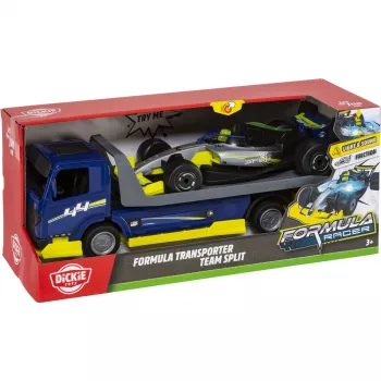 Dickie Formula Transporter Team Split 203766000 transporter avtomobilov z 2 die-cast avtomobiloma