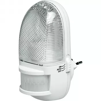 REV nočna lučka z detektorjem gibanja, LED, 1,5W, 100lm, toplo bela, PIR senzor, bela